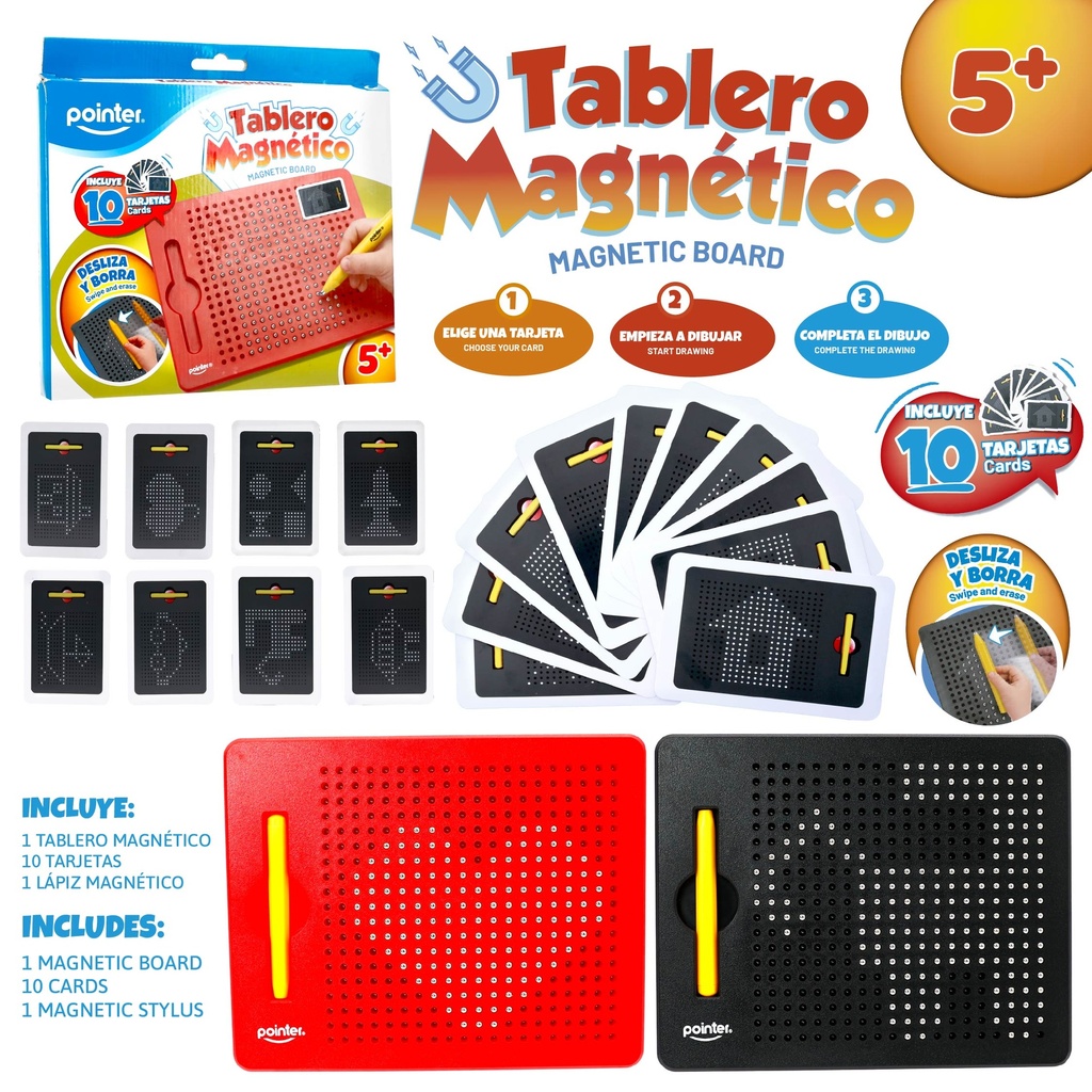 Tablero Magnetico con Lapiz y 10 Tarjetas POINTER