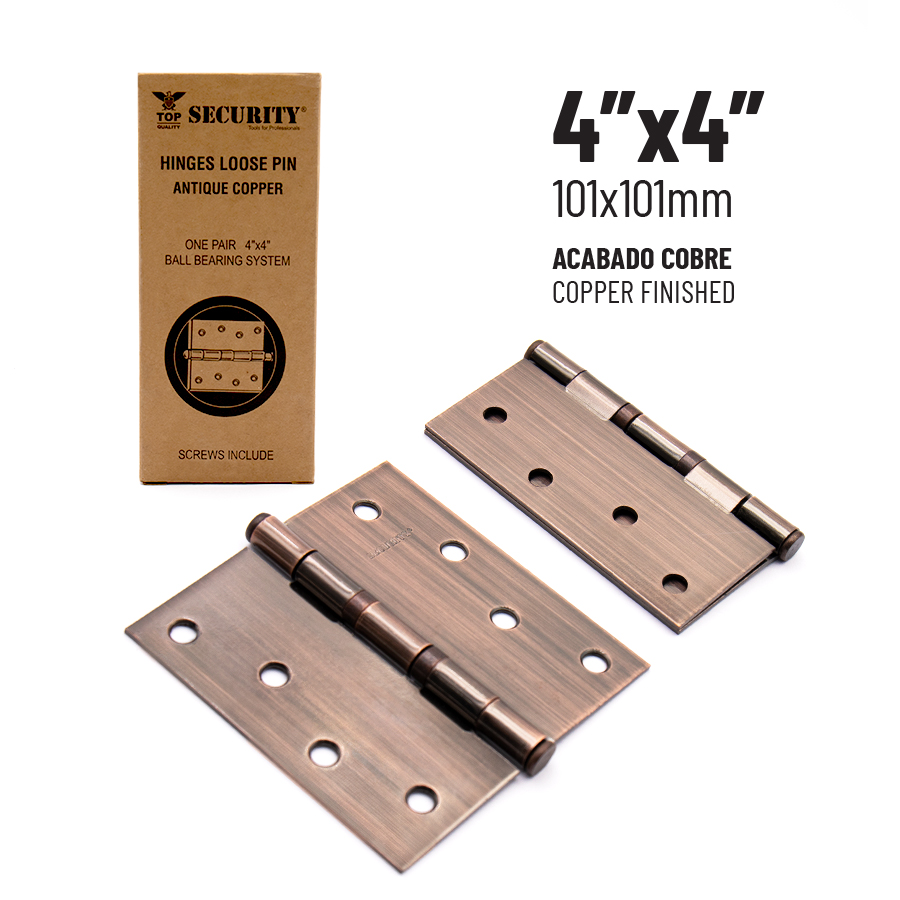 Bisagra para Puerta 4 X 4" Cobre SECURITY