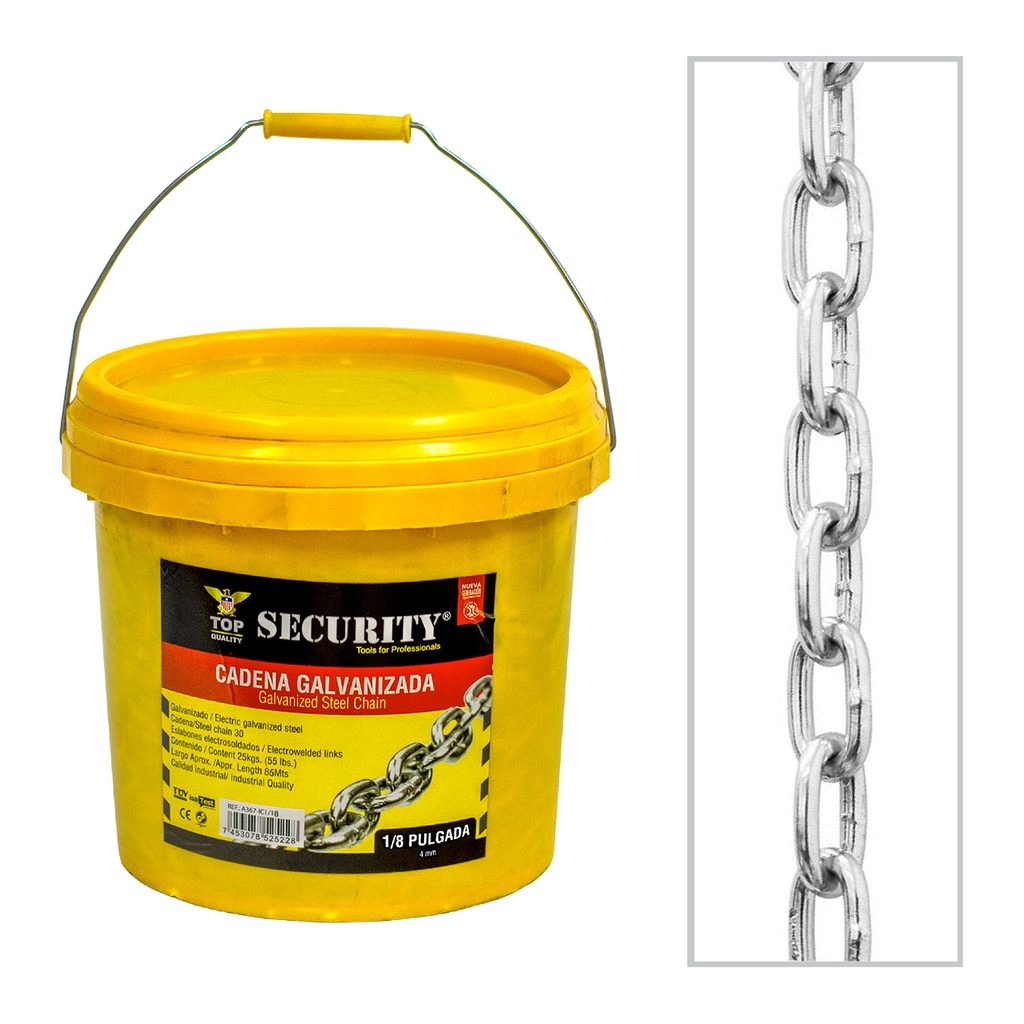 Cadena Galvanizada 1/8" SECURITY