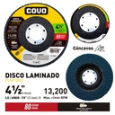 5-Pack Disco de Lija Flap 4-1/2" #80 COVO