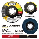 5-Pack Disco de Lija Flap 4-1/2" #60 COVO
