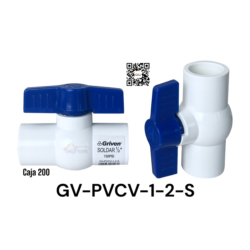 Llave de Paso PVC 1/2" GRIVEN