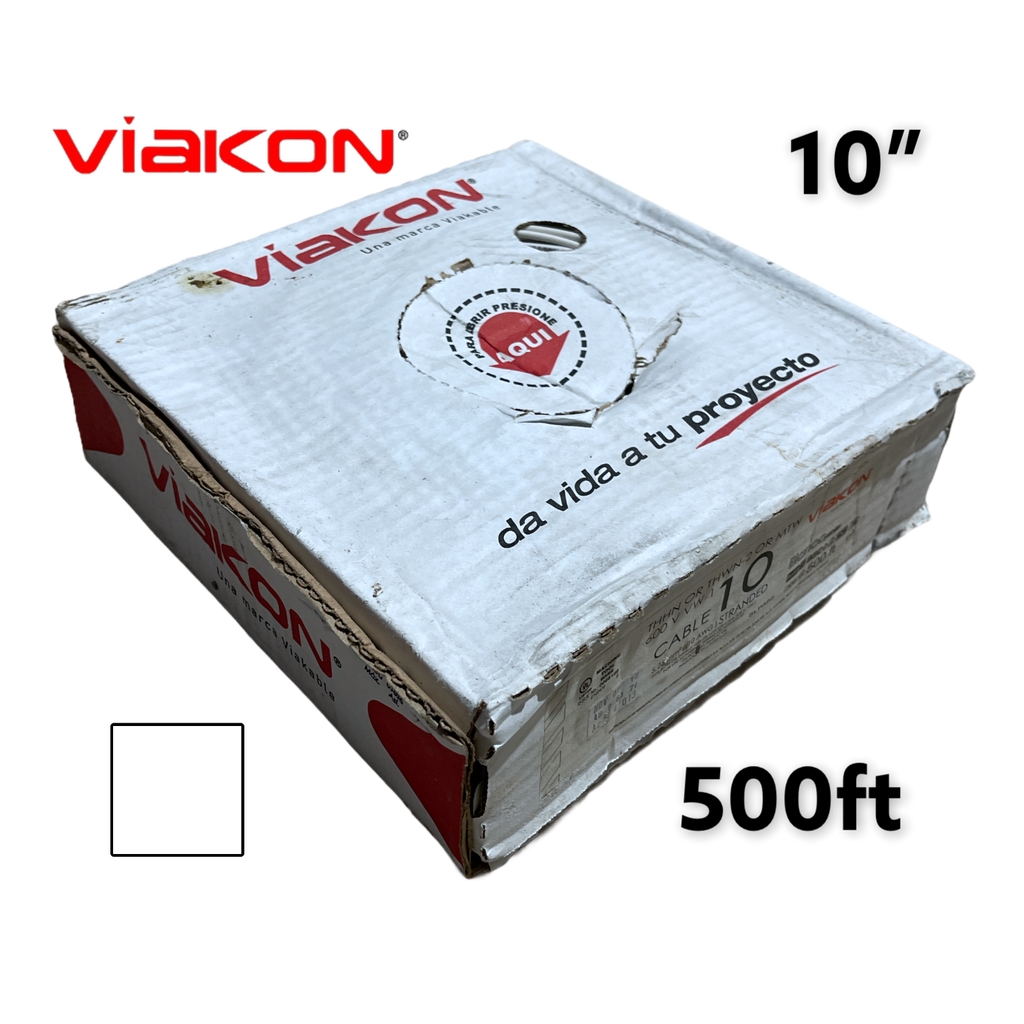 CABLE ELECTRICO #10 BLANCO 500ft VIAKON