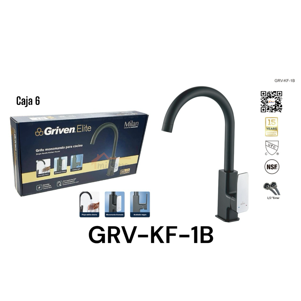 Grifo Monomando para Cocina Milan GRIVEN Elite