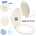 [GVB-TS-17-IV] TAPA DE PLASTICO PARA INODORO 17&quot; GRIVEN IVORY