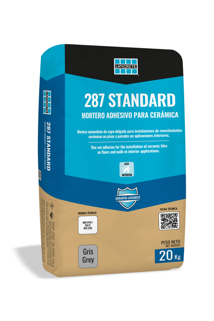 Pegamento LATICRETE 287 Regular 20Kg Gris