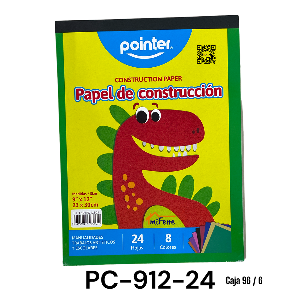 Papel de Construccion 24hojas POINTER
