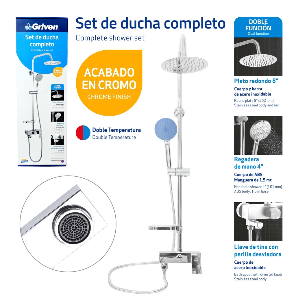 Set de Ducha Completo GRIVEN