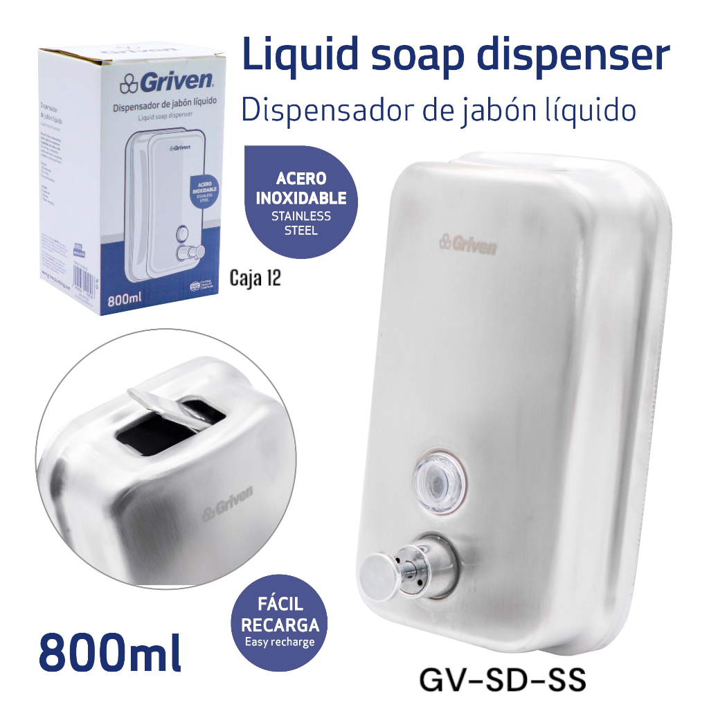 Dispensador de Jabon Liquido 800ml GRIVEN
