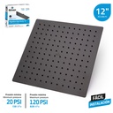 Regadera Tipo Lluvia 12" GRIVEN Black Series
