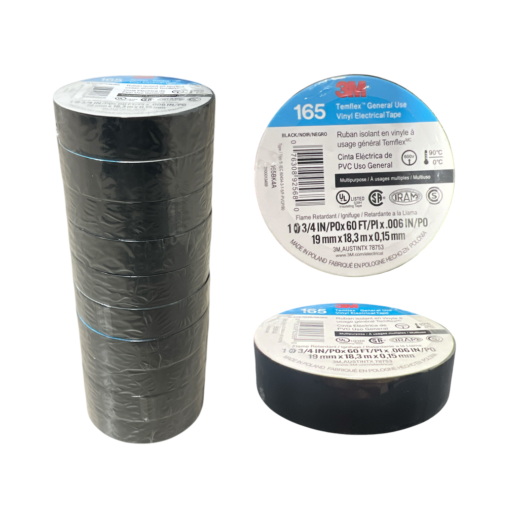 Tape Electrico 3/4" X 60' 3M TEMFLEX (10pza)