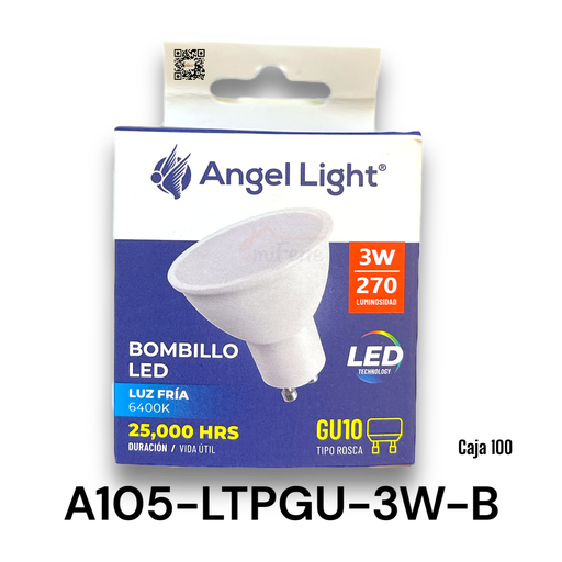 [A105-LTPGU-3W-B] Bombillo Led GU10 3W ANGEL LIGHT
