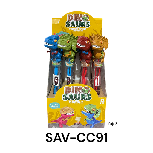 [SAV-CC91] Burbujas Dinosaurio 12pza SAV
