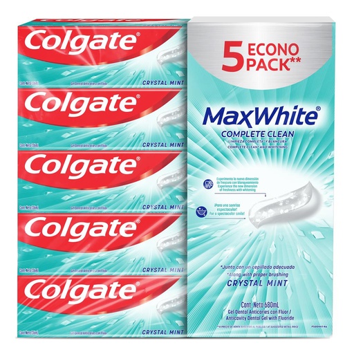 [459362] 5-Pack Colgate MaxWhite 680ml