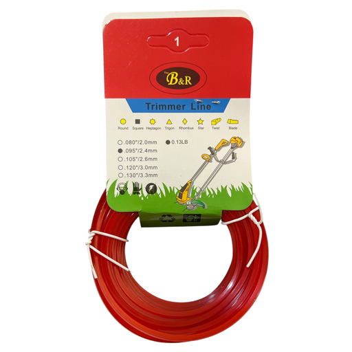 Hilo de Cortagrama 0.095" 2.4mm 0.13lb Cuadrado B&R