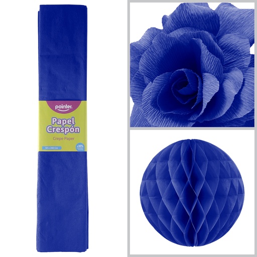 [CP-707] Papel Crespon Azul 10pza POINTER