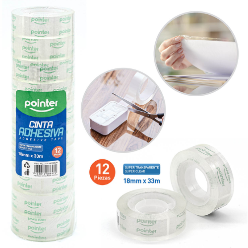 [TP-1833SCN] Cinta Adhesiva 18mm X 33m POINTER (docena)