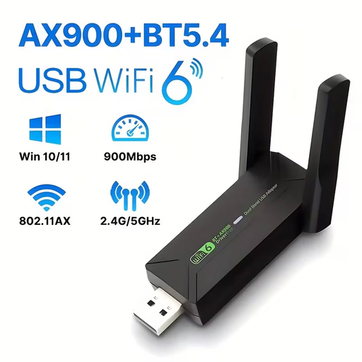 [AX900] Adaptador Inalambrico USB WiFi6 BT5.4 900Mbs