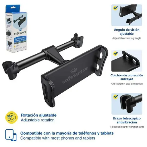[SF-23Y-202X] Soporte de Telefono y Tablet para automovil SAFESPACE