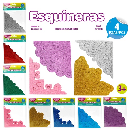 Esquineras de Foamy 15 X 15cm 4pza POINTER