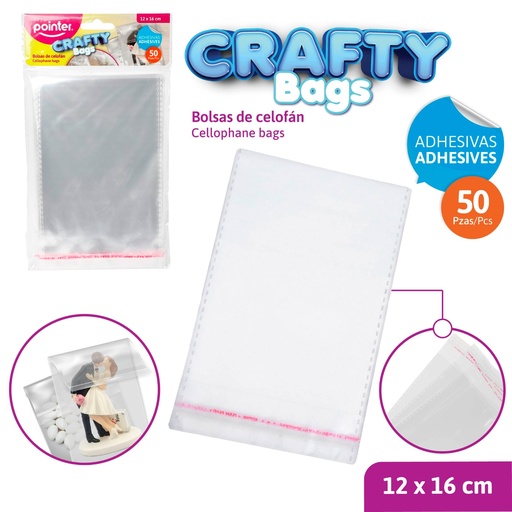 [OB-1612] Bolsa de Celofan 12 X 16cm 50pza POINTER