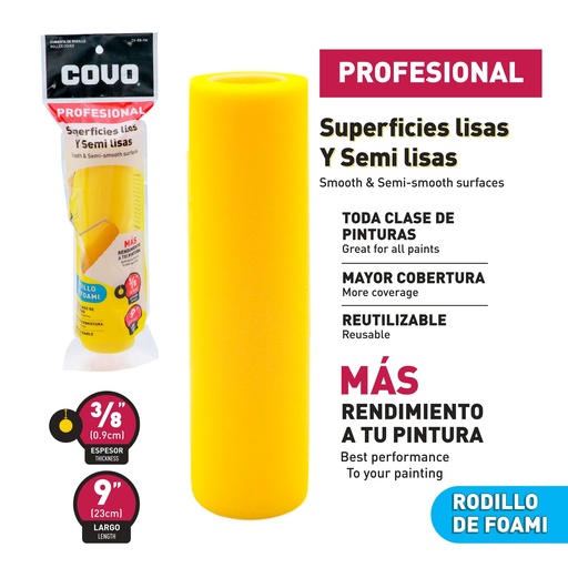 [CV-RB-FM] Mota de Foam para Pintar 9" COVO