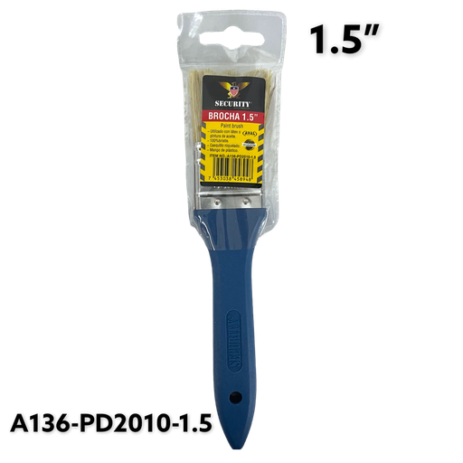 [A136-PD2010-1-5] Brocha Plastica 1.5" SECURITY 12pza