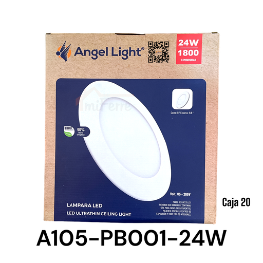 [A105-PB001-24W] Lampara Led Redonda 24W 6400K ANGEL LIGHT