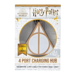 [FB-HPHUB-HLWS4] Harry Potter Deathly Hallows 4 Port Charging Hub