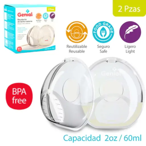 [GN-MC11] Recolector de Leche Materna 60ml 2pza GENIAL