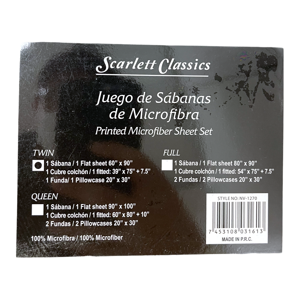 SET DE SABANA TWIN 4pza SCARLET CLASSICS