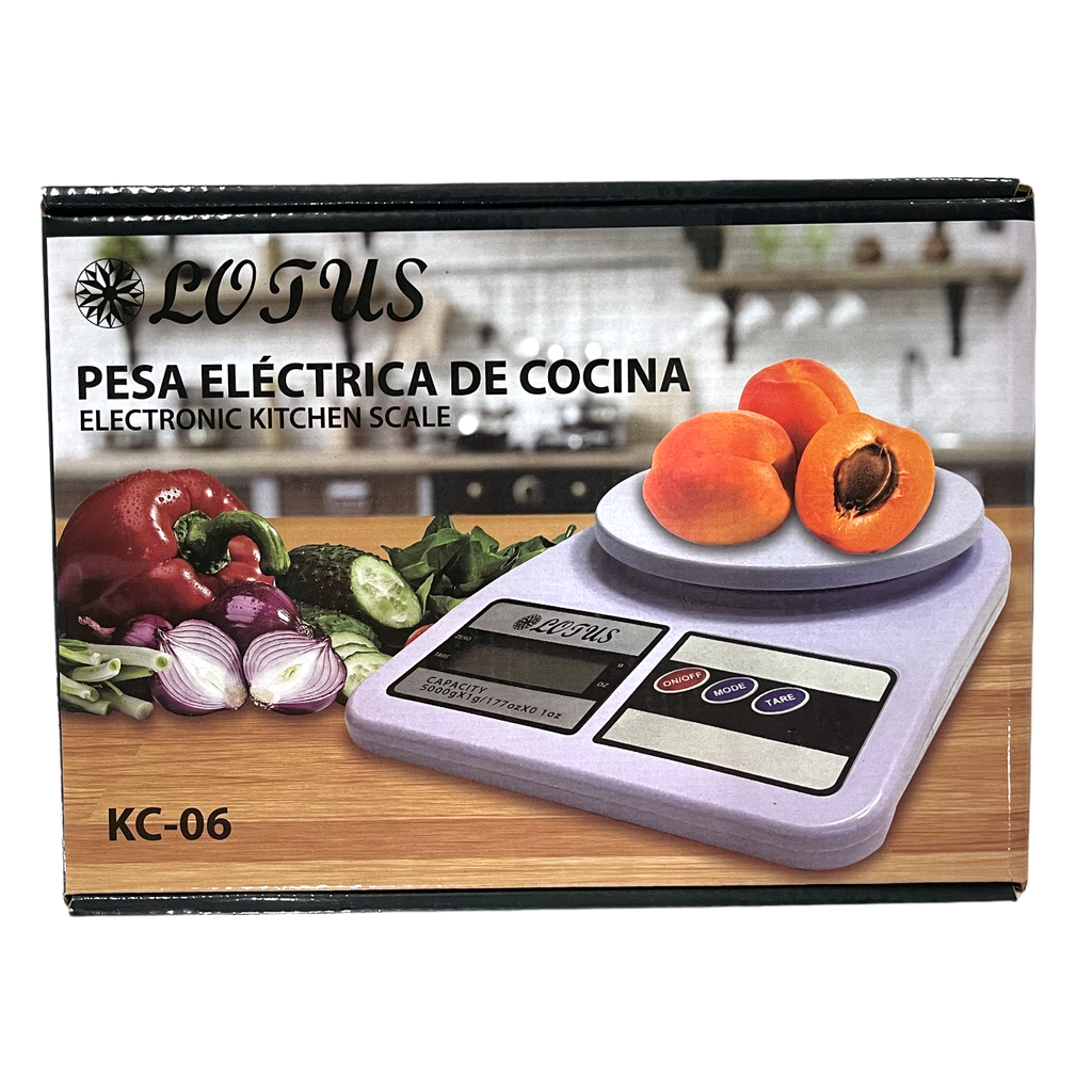 PESA DIGITAL PARA COCINA LOTUS