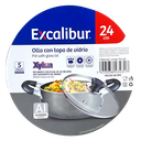 OLLA CON TAPA VIDRIO 24cm EXCALIBUR