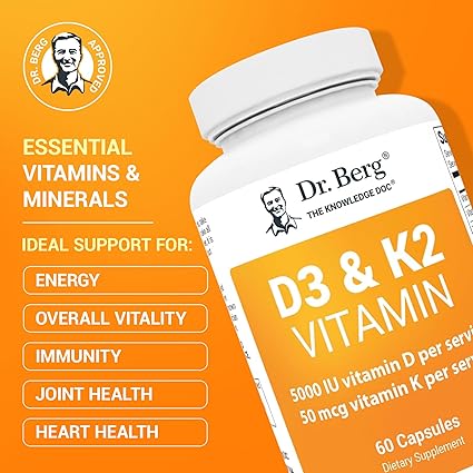 Dr. Berg D3 & K2 Vitamin 60capsulas