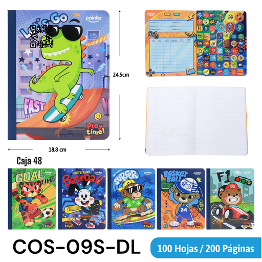 Cuaderno Cosido Doble Raya 200pag POINTER | miFerre PTY