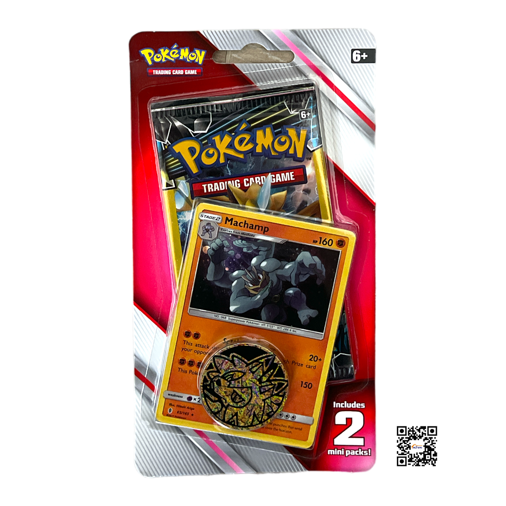 Pokemon TCG - 2 Mini Packs Coin Machamp