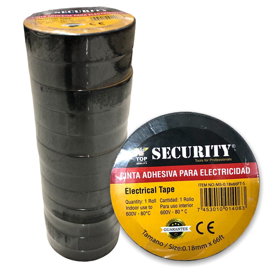 TAPE ELECTRICO 3/4 X 66ft SECURITY
