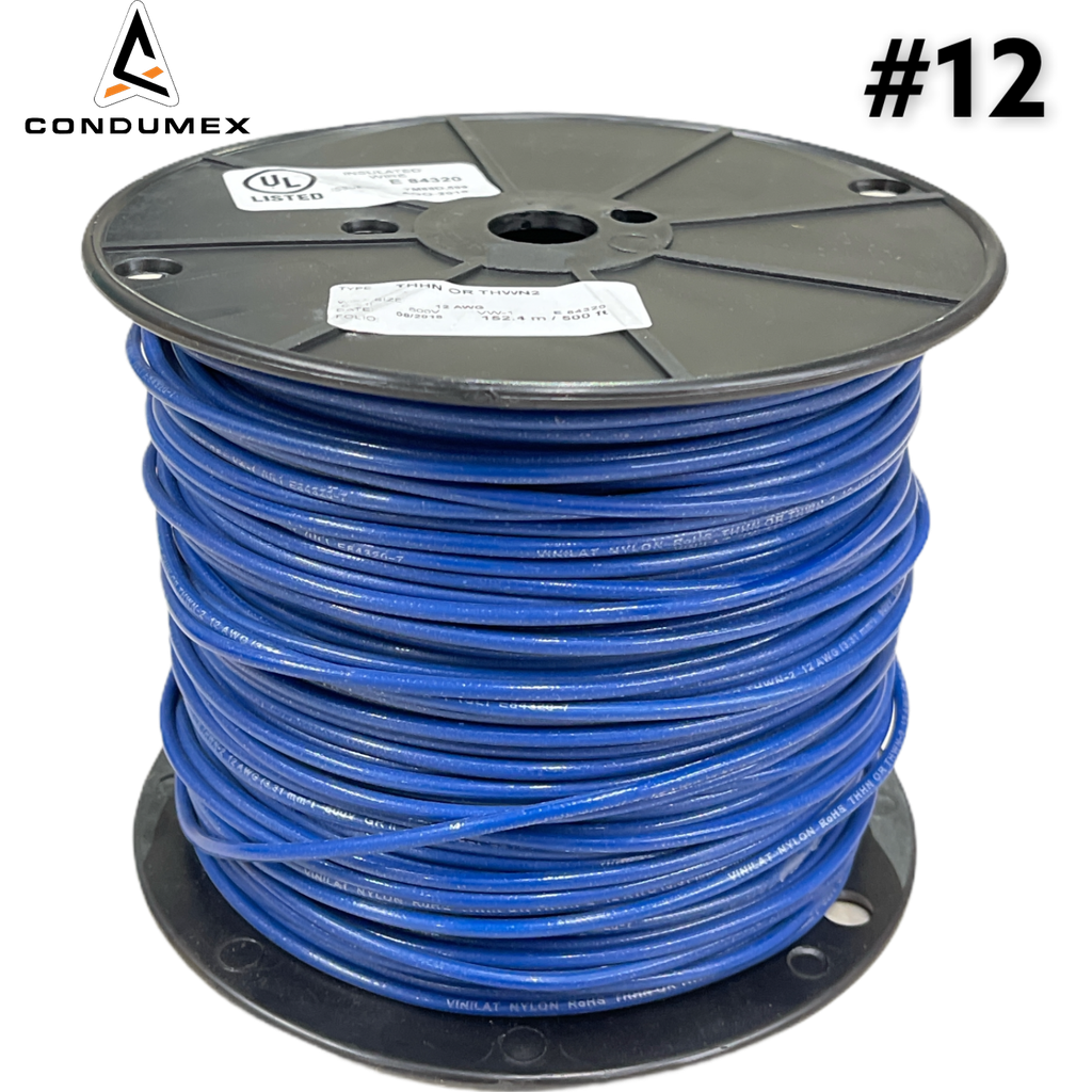 CABLE ELECTRICO #12 AZUL 500ft CONDUMEX