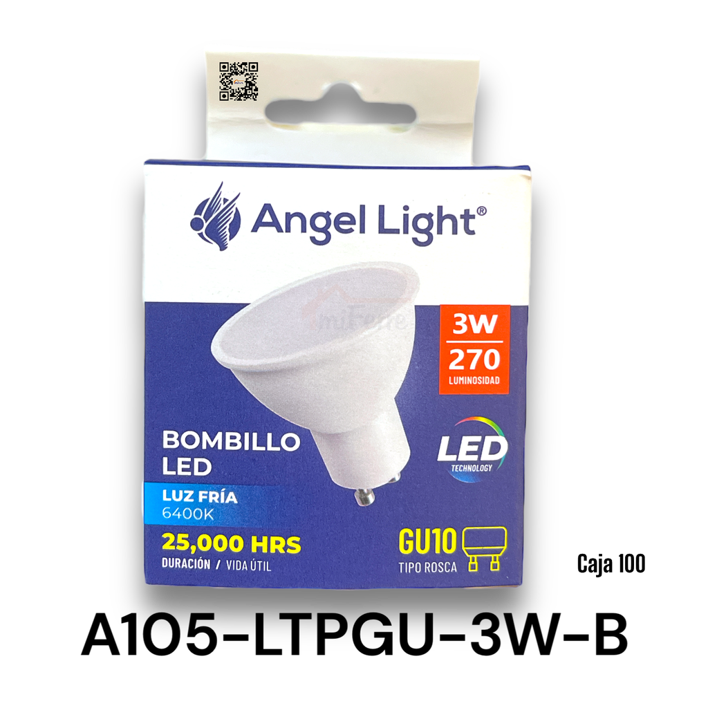 BOMBILLO LED GU10 3W BLANCO ANGEL LIGHT