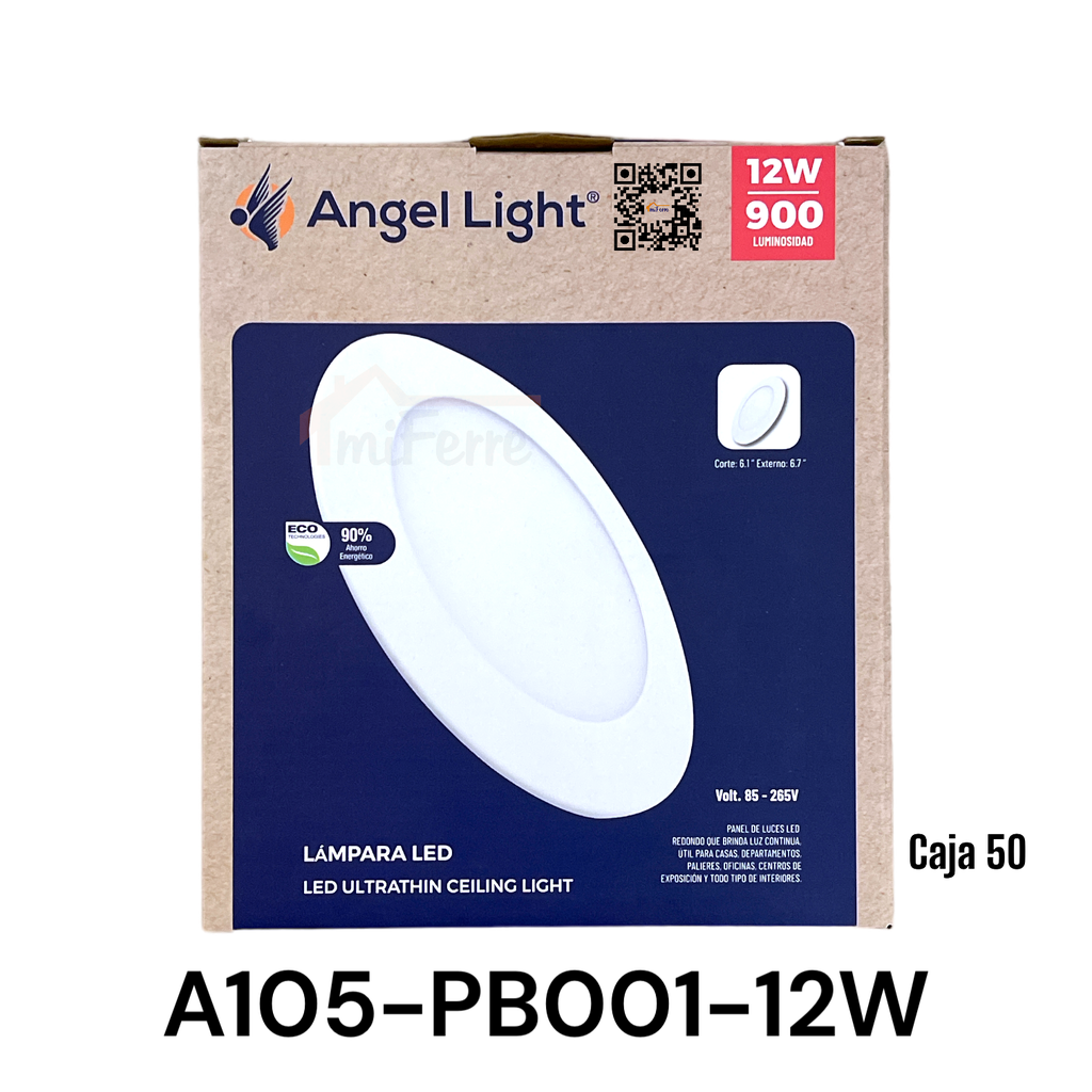 LAMPARA LED EMPOTRABLE ANGEL LIGHT REDONDA 12W 6400K