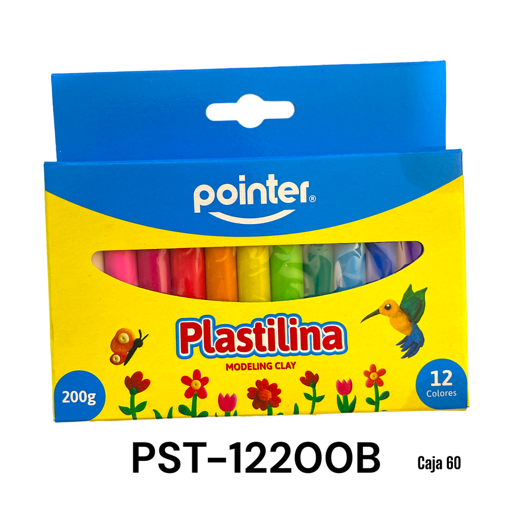 PLASTILINA POINTER 200g 12colores