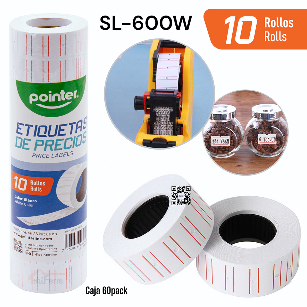 Etiquetas de Precios 10pza POINTER