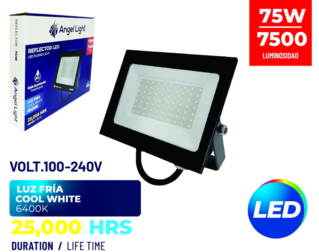 Reflector Led 75W 6400K ANGEL LIGHT | miFerre PTY