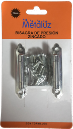 BISAGRA DE PRESION PLATEADO METALUZ