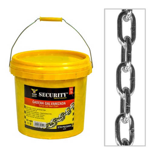 [A367-IC3-16] Cadena Galvanizada 3/16" SECURITY