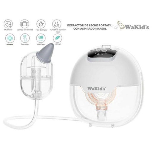 [A-78162] Extractor de Leche Portatil con Aspiradora Nasal WAKID'S
