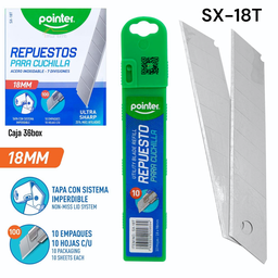 [SX-18T] REPUESTO DE CUCHILLA POINTER (10paquete)