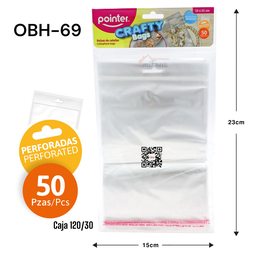 [OBH-69] Bolsa Celofan 23X15cm Perforada POINTER