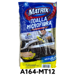 [A164-MT12] TOALLA MICROFIBRA 12pza MATRIX