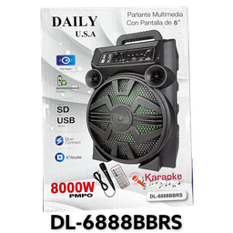 [DL-6888BBRS] BOCINA PORTABLE 8&quot; 8000W DAILY